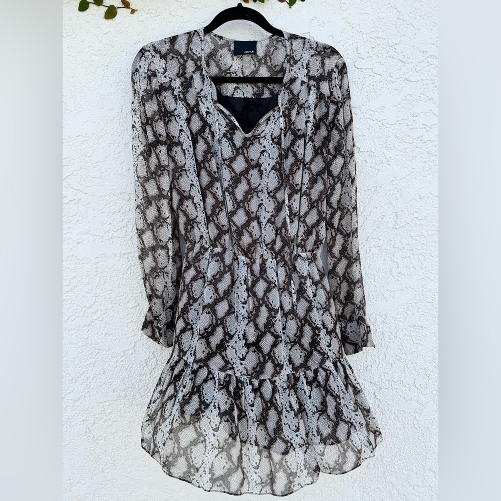 Greylin snake print dress